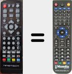 Télécommande pour remplacer NT-TNT-TECHNHD200