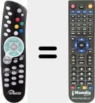 Replacement remote control for XHD 250