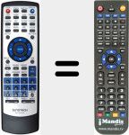 Replacement remote control for DVPMX750