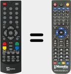 Télécommande pour remplacer T2HEVC (TS6808)