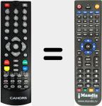 Replacement remote control for TVS6500HD