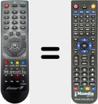 Replacement remote control for TVS5500