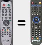 Replacement remote control for 3040
