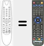 Replacement remote control for 7TV187