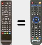 Replacement remote control for RCDTV075D