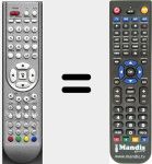 Replacement remote control for RUC3600A