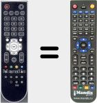 Replacement remote control for RCPVR5400