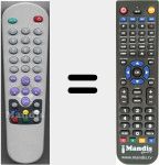 Replacement remote control for DVB1000S