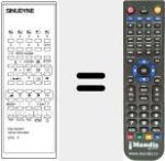 Replacement remote control for DIGI SYSTEM 6700 PIP