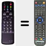 Replacement remote control for TC 93 (35005340)