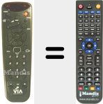 Replacement remote control for VIA DIGITAL (ECHOSTA