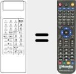 Replacement remote control for VIDEOTON