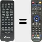 Replacement remote control for ASTD001