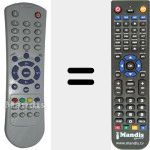 Replacement remote control for TM3702 (631020001531-1)