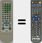 Replacement remote control for DVD1000