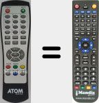 Replacement remote control for Mini DT 12 C
