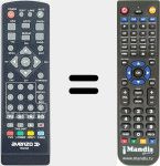 Replacement remote control for AV4012