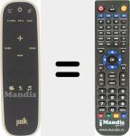 Replacement remote control for Polk (RE91141)