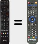 Replacement remote control for MKJ40653831