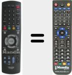 Replacement remote control for TC9000 (23306326)