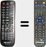Replacement remote control for DVX605HD
