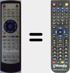 Replacement remote control for MPIX331R