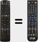 Replacement remote control for AKTV190