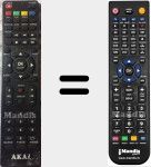 Replacement remote control for AKTV5012TS