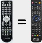 Replacement remote control for TVIX PVR-R2230