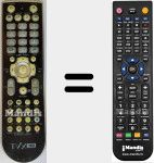 Télécommande pour remplacer TVIX-HD-R-3300