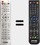 T&eacute;l&eacute;commande pour remplacer LED-2417 GR-BL