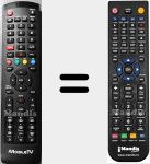 T&eacute;l&eacute;commande pour remplacer VISION19DVD-1