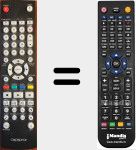 Replacement remote control for BDT-101CI