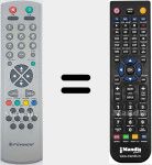 Télécommande pour remplacer RC2040 (20031272)