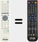 Télécommande pour remplacer RMT-D229P (147955912)