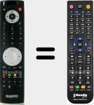 Replacement remote control for RC1050 (20328881)