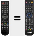 Replacement remote control for TV020