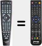 Replacement remote control for AVR 5000