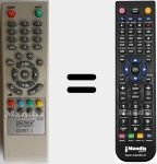 Replacement remote control for DVBT-1