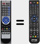 Replacement remote control for HD8000