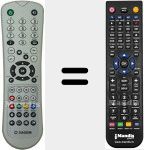 Replacement remote control for DTR84250THD