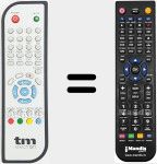 Replacement remote control for TME001