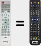 Replacement remote control for BENQ005