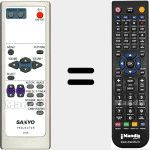 Replacement remote control for CXVB