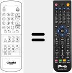 Replacement remote control for C 15013 T