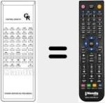 Replacement remote control for CONTROLO REMOTO CR