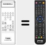 Replacement remote control for T 3000
