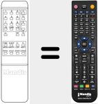 Replacement remote control for TC 125 TEXT