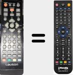 Replacement remote control for 1037