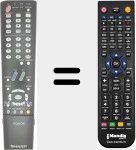 Télécommande pour remplacer GA535WJSA (RRMCGA535WJSA)